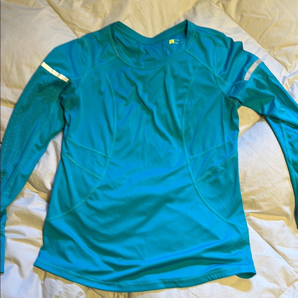 Teal Long Sleeve Athletic Top